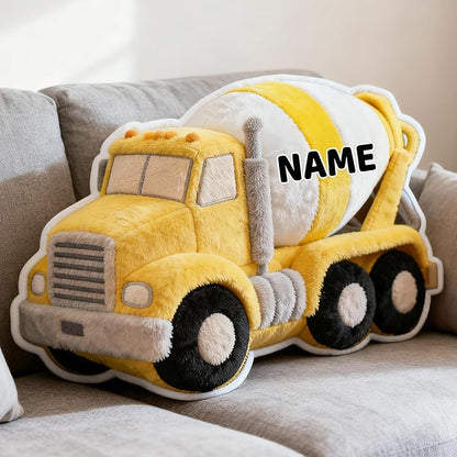 Custom Cement Tanker Shaped Pillow Personalized Double-Sided Printed Cute Pillow Customized Christmas Party Commemorative Gift Sofa Decorative for Boys and Girls 8-32in