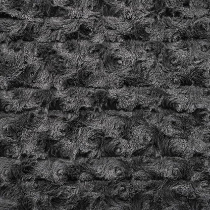 WOOMER Heated Blanket Queen Size 84" x 90", Electric Blanket with Dual Controls, 0.5-12 Hours Timer & 10 Heating Levels, ETL Certified, Dark Grey Rose Patterns Faux Fur & Sherpa, Machine Washable