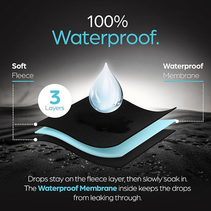 Waterproof Blanket Large – Soft and Cozy Leakproof Waterproof Throw Blanket Against Accidents, Water Proof & Stain Resistant Easy to Clean Throw Blanket Cover, Reversible Purple/Black 80”x90”