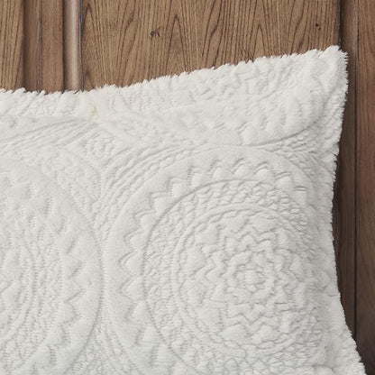 Madison Park Ultra Soft Luxury Premium Plush Comforter Mini Modern All Season Down Alternative Bedding Set with Matching Sham, Full/Queen, Ivory