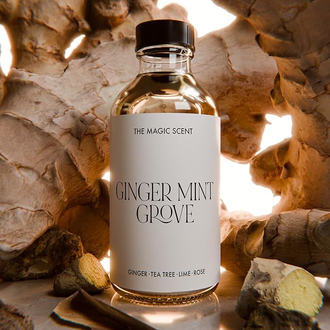 The Magic Scent Ginger Mint Grove Diffuser Oil - Hotel & Home Luxury Scents - Diffuser Oil Scents for Home Designed for Use in All Diffusers - 4 fl oz, 120 mL