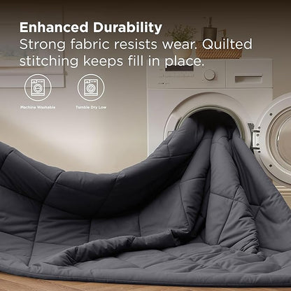 Bedsure 7 Pieces Full Comforter Set Premium Series, Hotel Luxury Soft Bed in a Bag, Goose Down Alternative, Safe for Sensitive Skin Bedding Comforter All Season Medium Warmth, Dark Grey Full Size