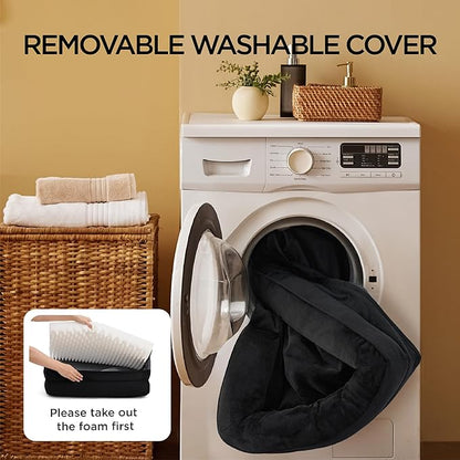 Bedsure XL Plus Orthopedic Dog Bed for Extra Large Dogs - Washable XLarge Dog Cat Bed Waterproof, Comfort Dogs Couch Sofa with Washable Removable Cover, Pet Bed with Nonskid Bottom, Black, 48"