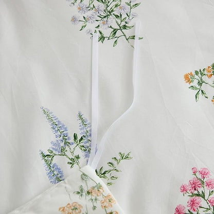 Floral Comforter Set King Size 100% Cotton Bedding Sets Garden Flowers Printed Breathable Soft Comforter 3Pcs Reversible Botanical Flowers Comforter