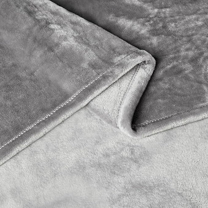 Basics Throw Blanket, Ultra-Soft Flannel Fleece Blanket, Lightweight Cozy for Couch Sofa Bedroom, Fade-Resistant Fabric, 50 x 60 Inches, Gray