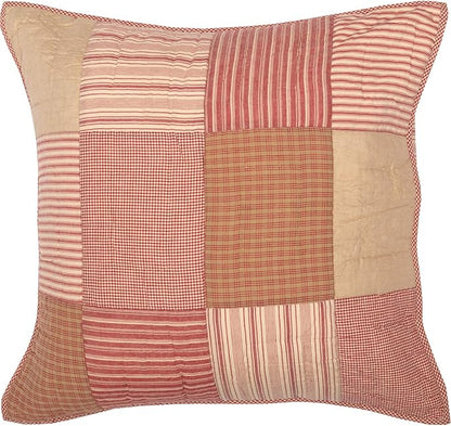 VHC Brands Sawyer Mill™ Red Quilted Euro Sham 26x26 Bedding Accessory