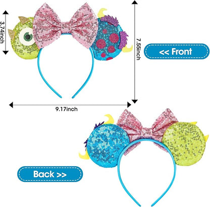 Mouse Ear Headbands,Sparkle Mouse Ears Headband for Women Girls Cartoon Princess Costume Cosplay Decoration