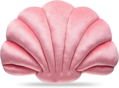 Marsui Pink 3D Throw Pillows Seashell, 18 x 13 in Inch Gift Shell Shaped Preppy Room Decor Party Mermaid Pink Room Home Decorative Soft Plush Chair Cushion Cute for Sofa Bed Living Couch
