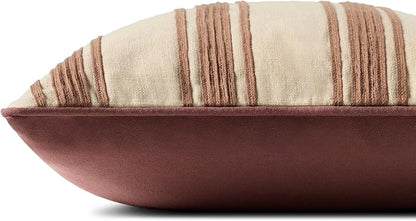 Loloi Chris Loves Julia Verona Collection PCJ0033 Chestnut 18'' x 18'' Cover w/Down Pillow