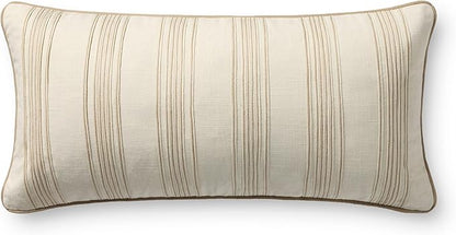 Loloi Chris Loves Julia Verona Collection PCJ0033 Ivory 12'' x 27'' Cover w/Poly Pillow