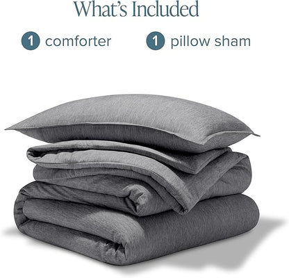 Bare Home Comforter Set - Twin/Twin Extra Long - Ultra-Soft - Goose Down Alternative - Premium 1800 Series - All Season Warmth Comforter (Twin/Twin XL, Heathered Charcoal)