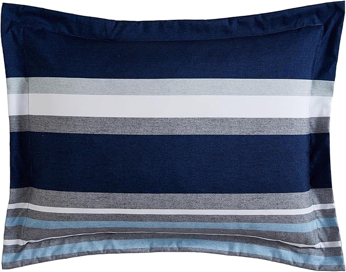 Nautica - Twin/Twin XL Comforter Set, Soft Brushed Bedding with a Relaxed Feel for Year-Round Use, 2 Piece Bed Set with Matching Pillowcase (Heathered Block Grey)