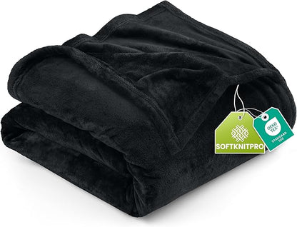 Utopia Bedding Fleece Blanket King Size Black (90x102 Inches) Ultra Soft Warm Lightweight Microfiber Breathable Anti-Static Cozy Winter Bed Blanket, All-Season Home Decor Gift for Men & Women