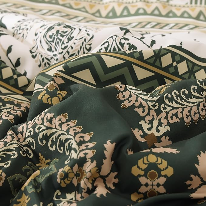 Geniospin King Size Comforter Set- 7 Pieces Boho Bed in a Bag, Western Bedding Set for All Seasons, Soft Aztec Bedding, Lightweight Comforter Bed Set with Sheets, Pillowcases & Shams