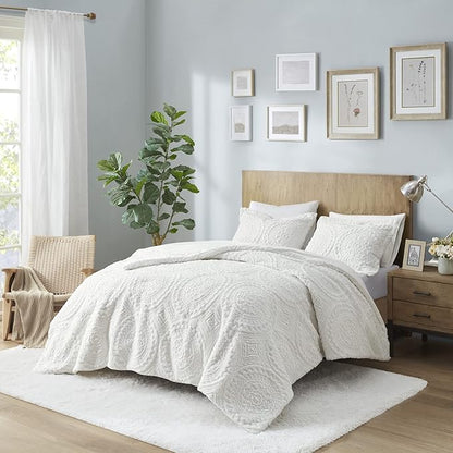 Madison Park Ultra Soft Luxury Premium Plush Comforter Mini Modern All Season Down Alternative Bedding Set with Matching Sham, Full/Queen, Ivory
