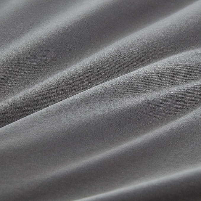 Houseri Dark Grey California King Comforter Set 3 Pieces Solid Gray Bedding Sets Cal King Men Women Comfy Fluffy Plain Grey Comforters Soft Lightweight Deep Gray All Grey Bed Quilts Blankets Cal King