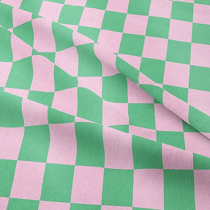 Tailor Shop Green Pink Plaid Comforter Sets King Women Men Green Checkerboard Grid Bedding Boys Girls Modern Grass Checkered Geometric Quilts Aesthetic Room Decor with 2 Pillowcases…