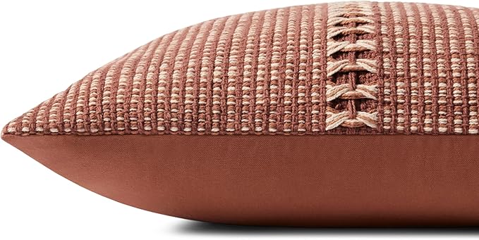 Loloi Chris Loves Julia Harvey Collection PCJ0018 Rust/Multi 18'' x 18'' Cover Only Pillow