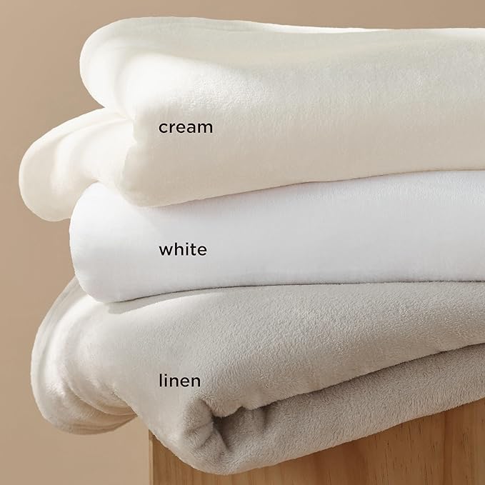 Bedsure GentleSoft Fleece Blanket California King White - Lightweight Plush Fuzzy Cozy Soft Bed Blankets, 102x96 inches