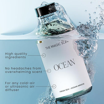 The Magic Scent Ocean Diffuser Oil - Hotel & Home Luxury Scents Inspired by Bali - Oil Scents for Home Designed for Use in All Diffusers - 4 fl oz, 120 mL