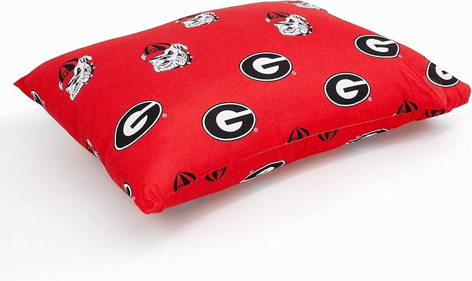 College Covers Everything Comfy Georgia Bulldogs Pillowcase Pair, King, 20" x 40", Includes 2 King Pillowcases
