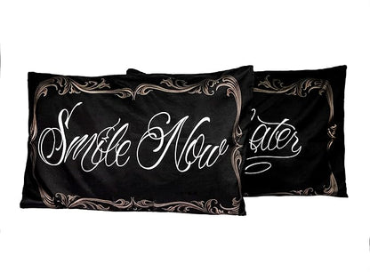 JPI Comforter Set Queen - Smile Now - QUEEN BED 86"x 86" with 2 Pillow Shams