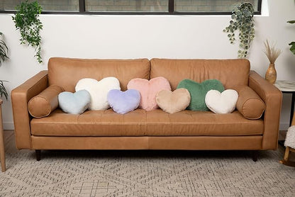 HUGIMALS Super Sized Heart to Hug Pillow in Antique Rose | 8 lb Weighted Soft Heart Shaped Sensory Pillow | for Self-Care, Relaxation, Sleep with Cozy Hand Pocket - Thoughtful Gift for Adults, Teens