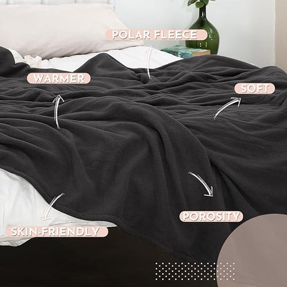 Electric Heated Blanket Queen Size 84"x90" Microplush Cover Blanket 4 Heat Settings & 10 Hours Auto Off, Cozy & Breathable, Warm All Night, Iron Grey