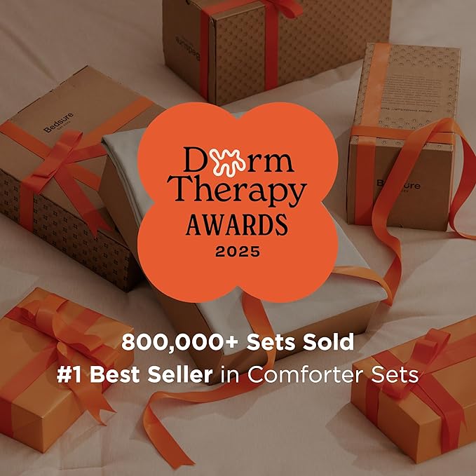 Bedsure Twin/Twin XL Comforter Set - Beige Soft Bedding for All Seasons, Cationic Dyed Bed Set, 2 Pieces, 1 Twin Size Comforter (68"x88") and 1 Pillow Sham (20"x26"+2")