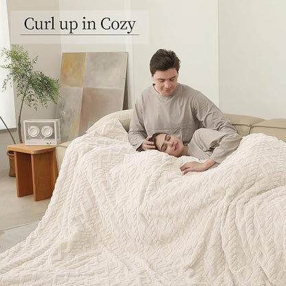 Electric Blanket Queen Size, Heated Blanket with 5 Heat Settings & 10 Time Settings, Super Soft Cozy Sherpa Blanket with Fast Heating for Home Office Use, 84 x 90 Inches, White