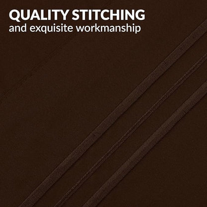 Mellanni Pillow Cases - Luxury, Extra Soft, Cooling Pillow Covers - 2 PC Iconic Collection Pillowcases - Envelope Closure (Standard/Queen 20" x 30", Brown)