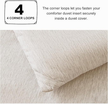 CozyLux California King Comforter Set - 3 Pieces Beige Soft Luxury Cationic Dyeing Cal King Size Bedding Comforter All Season, Breathable Lightweight Boho Bed Sets with 1 Comforter and 2 Pillow Shams