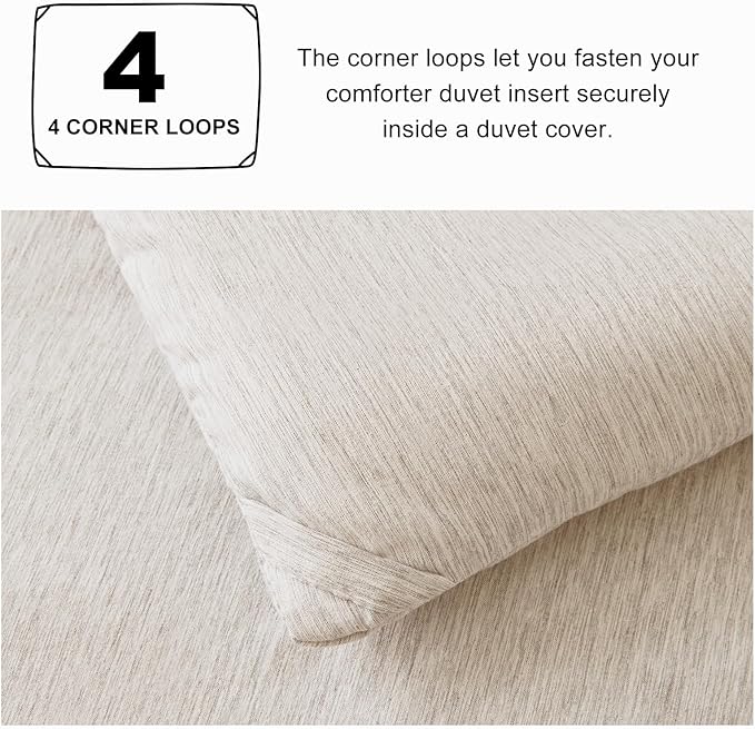 CozyLux Full Size Comforter Set - 3 Pieces Beige Soft Luxury Cationic Dyeing Bedding Comforter for All Season, Breathable Lightweight Fluffy Boho Bed Sets with 1 Comforter and 2 Pillow Shams