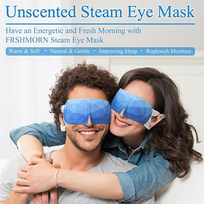 16 Packs Steam Eye Mask, Heated Eye Mask for Sleeping, Warm Compress for Eyes, Self Heating Disposal Steam Mask for Home Sleep, Office, Spa, Travel Essential Valentine's Day Gift (Unscented)