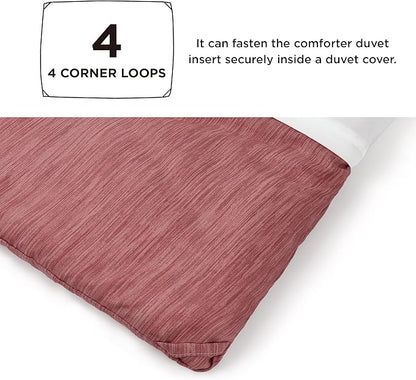 Bedsure King Size Comforter Set - Pink Clay Soft Bedding for All Seasons, Cationic Dyed Bed Set, 3 Pieces, 1 King Size Comforter (104"x90") and 2 Pillow Shams (20"x36"+2")