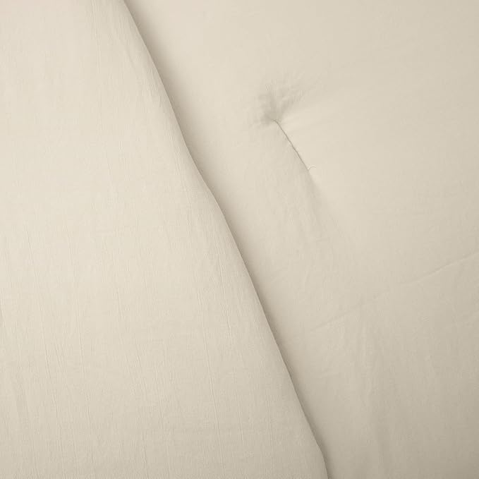 Lush Decor Reyna Ruffle Comforter Set - 2 Piece Twin Bedding Set - Elegance for Dorm Room - Twin XL, Wheat
