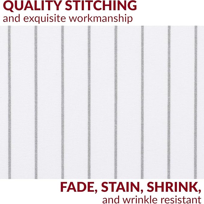 Mellanni Pillow Cases - Luxury, Extra Soft, Cooling Pillow Covers - 2 PC Iconic Collection Pillowcases - Envelope Closure (King 20" x 40", Pinstripe Gray)