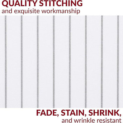 Mellanni Pillow Cases - Luxury, Extra Soft, Cooling Pillow Covers - 2 PC Iconic Collection Pillowcases - Envelope Closure (Standard/Queen 20" x 30", Pinstripe Gray)