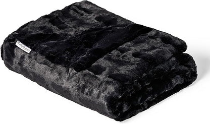 Minky Couture Sorbet Blanket - Ultra-Soft Throw for Silky Smooth Comfort - Premium Decorative Throw Blanket - Midweight, Breathable Fabric - Machine Washable Monster, Black
