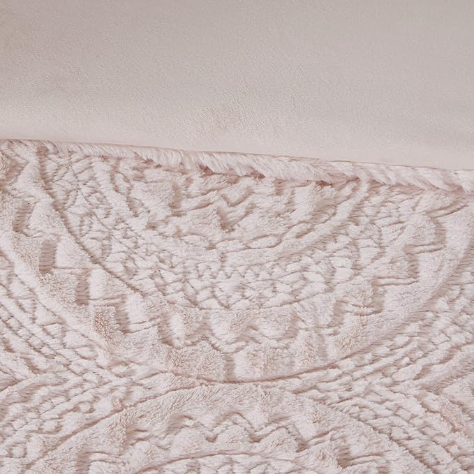 Madison Park Ultra Soft Luxury Premium Plush Comforter Mini Modern All Season Down Alternative Bedding Set with Matching Sham, King, Blush