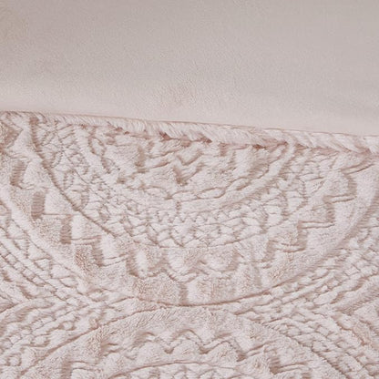 Madison Park Ultra Soft Luxury Premium Plush Comforter Mini Modern All Season Down Alternative Bedding Set with Matching Sham, King, Blush