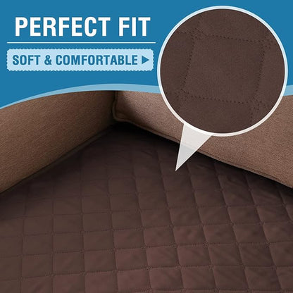 H.VERSAILTEX Couch Cover for Dogs Washable 100% Waterproof Sofa Cushion Cover Dog Bed Cover Non-Slip Pet Blanket for Sofa Cushion Protector, 35" x 62", Brown