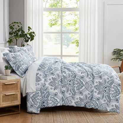 Southshore Fine Living, Inc. Enchantment Collection - Oversized Comforter Twin Bedding Set Down Alternative All-Season, Reversible Bedspread 2-Piece with Matching sham, XL/Twin Comforter Set, Blue