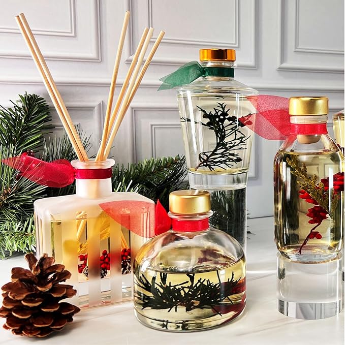 LOVSPA Reed Diffuser Set, Smoked Vanilla Scented Oil Diffuser with Sticks, Home Fragrance Accessories for Bathroom Shelf Decor, Aroma Diffusers for Home or Office Fall Decor, USA Made