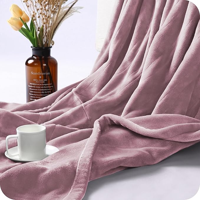 Electric Heated Blanket Queen Size 84"x90", with Dual Control Breathable & Luxurious Flannel, with 4 Heating Levels & 10 Hours Auto-Off, Fast Heating, Machine Washable, for Bedding -Purple