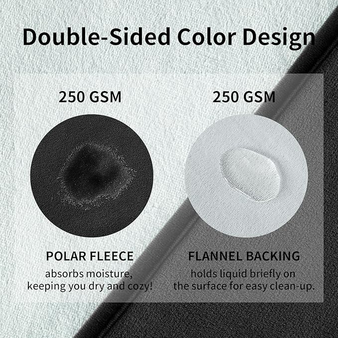 QiyI Waterproof Blanket for Bed Couch Sofa, Small Washable Reversible & Reusable Pet Dog Cat Throw Blanket, Leakproof Stain Resistant Sofa Cover, 40"x60", Black/Light Grey