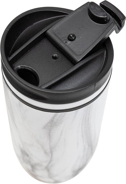 MIRA 16 oz Travel Coffee Mug - Insulated Stainless Steel Tumbler with Screw Lid - French Granite