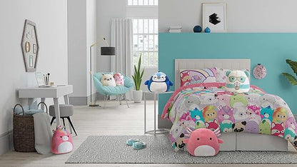 Franco Squishmallows Bedding Super Soft Comforter and Sheet Set with Sham, 5 Piece Twin Size