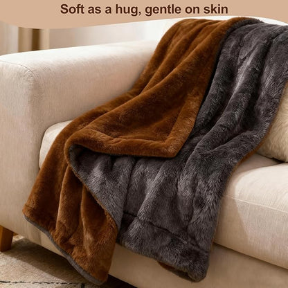 Electric Heated Blanket King Size 90''x100'', Soft Dual-Sided Flannel with Dual Control, 12 Heat Settings, 12H Timer, ETL FCC Certified, Overheat Protection, Machine Washable