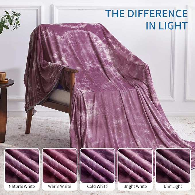 Guohaoi Cooling Blanket for HotSleepers - Arc-Chill Q-Max >0.5 Cool Fiber, 100% Oeko-Tex Certified, Summer Lightweight Throw Blanket, Absorbs Heat to Keep Body Cool for Night Sweats(90x108 Purple)